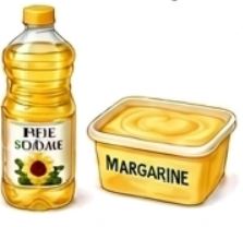 Huile végétale alimentaire et margarine